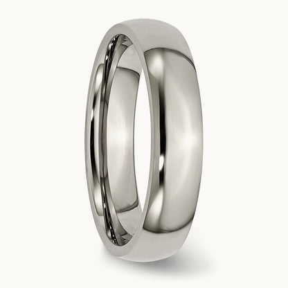 Polished Half Round Band — 5mm