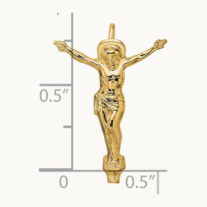 Polished Solid Risen Christ Chain Slide — 21.7mm