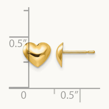 Madi K Children's Heart Post Earrings, 14K