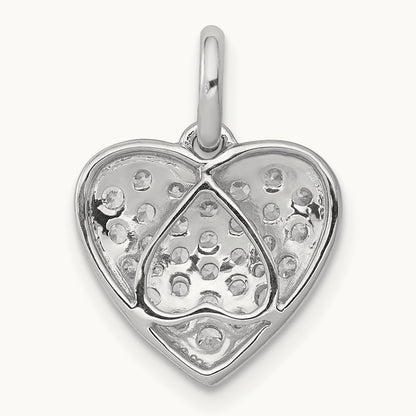 Cluster Heart Pendant, 0.50 ct tw Lab-Grown Diamond