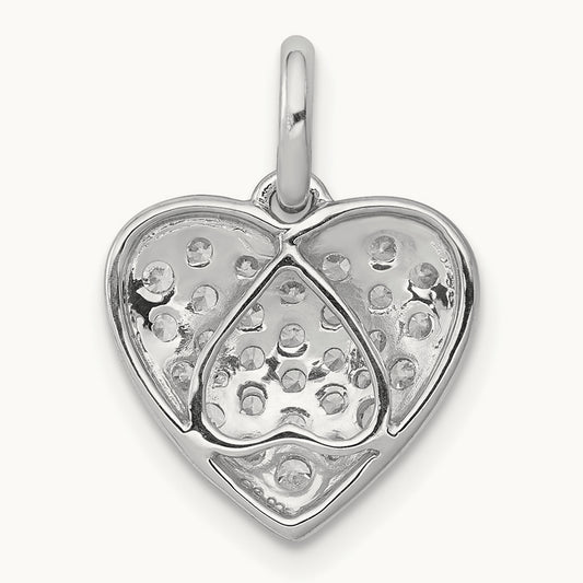 Cluster Heart Pendant, 0.50 ct tw Lab-Grown Diamond