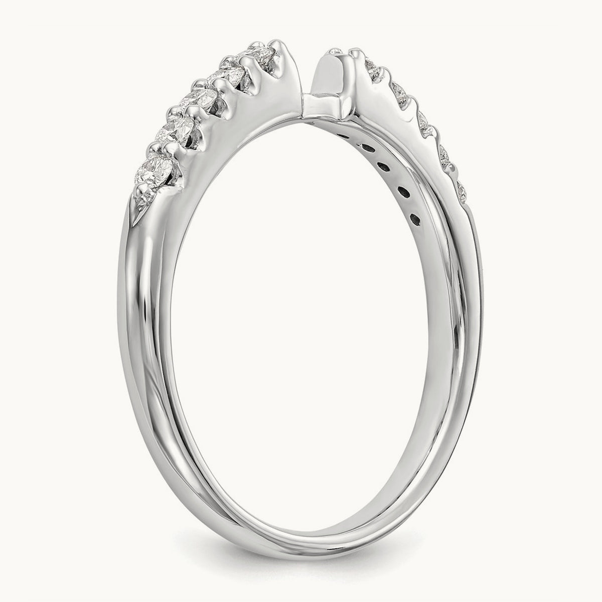 Semi-Mount Peg Engagement Ring, 0.25 ct tw Lab-Grown Diamond — 14K White Gold