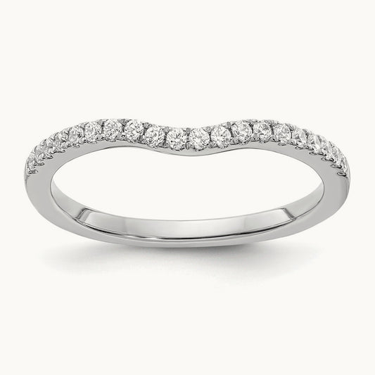 Diamond Wedding Band, 14K White Gold