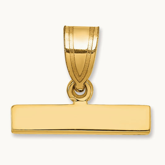 Casted Large Polished Top Pendant, 14K