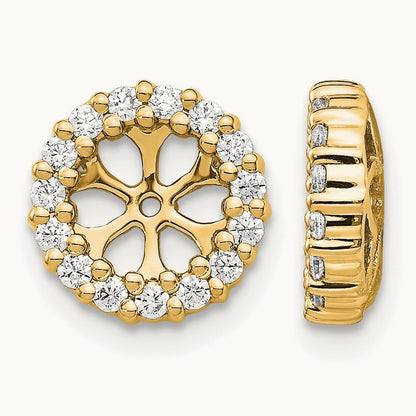 Earring Jacket, 0.25-0.50 ct tw Lab-Grown Diamond — 1/2 ct, 14K Yellow Gold