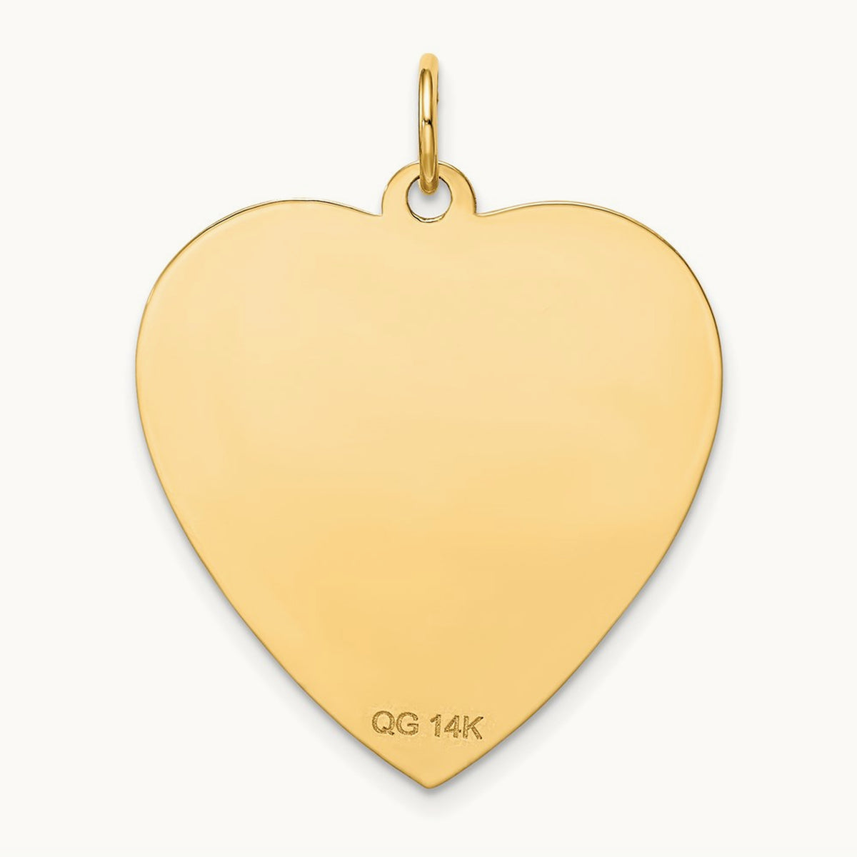 Etched .018 Gauge Engravable Heart Disc Charm — 31mm