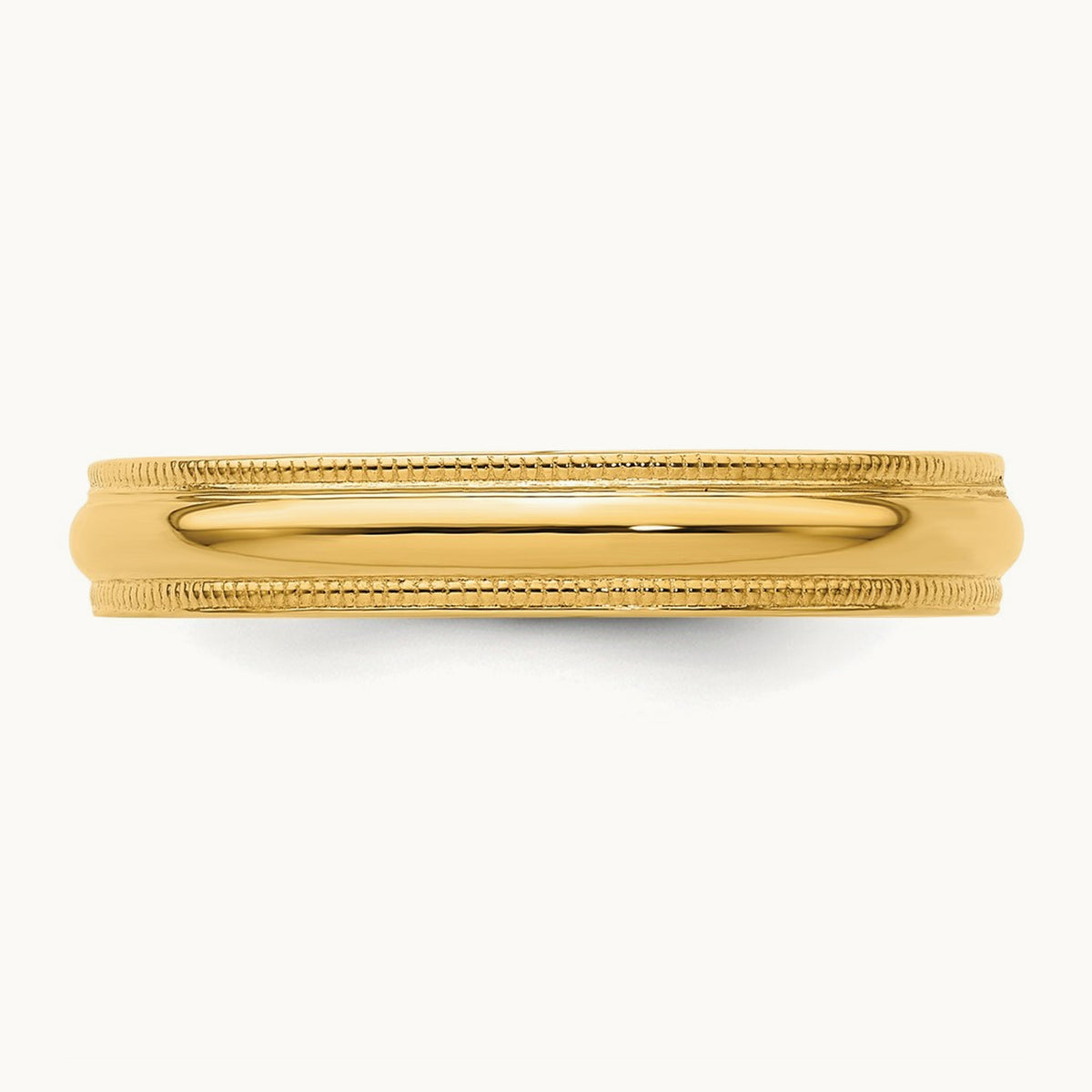Milgrain Comfort Fit Band — 14K Yellow Gold, 4mm