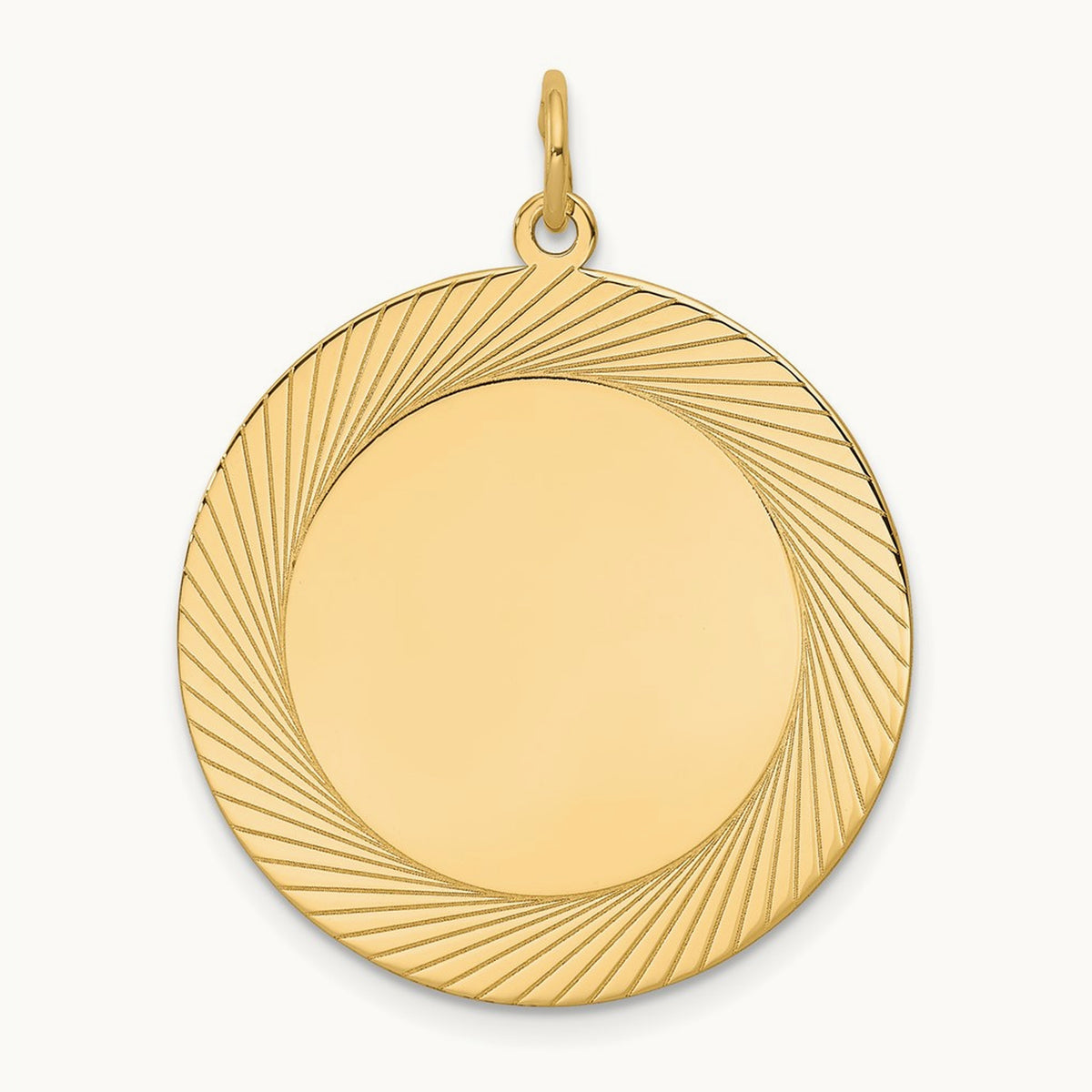Etched Design .018 Gauge Circular Engravable Disc Charm — 32mm