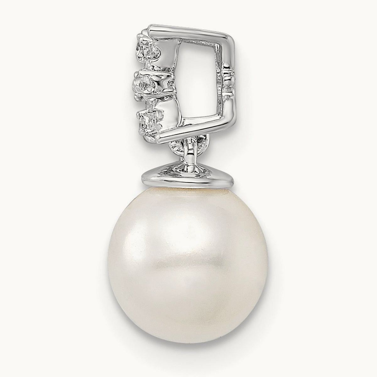 Freshwater Cultured Pearl & Diamond Chain Slide — photo set