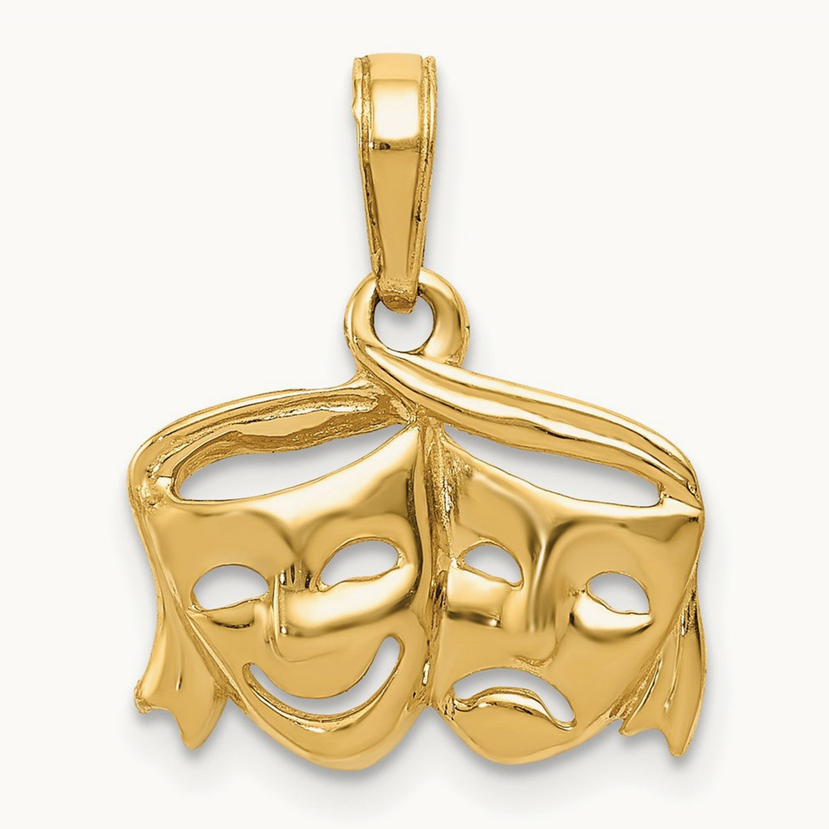 Polished Open-Backed Comedy/Tragedy Pendant — photo set