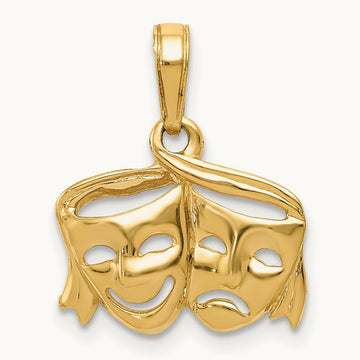 Polished Open-Backed Comedy/Tragedy Pendant — photo set