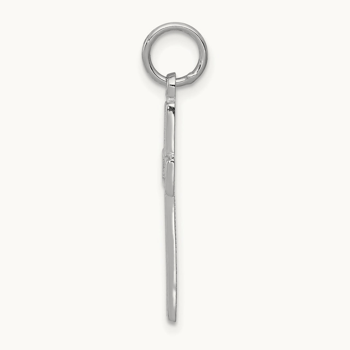 Cross Charm, 14K White Gold