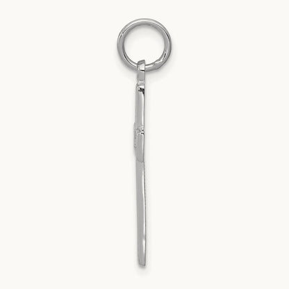 Cross Charm, 14K White Gold