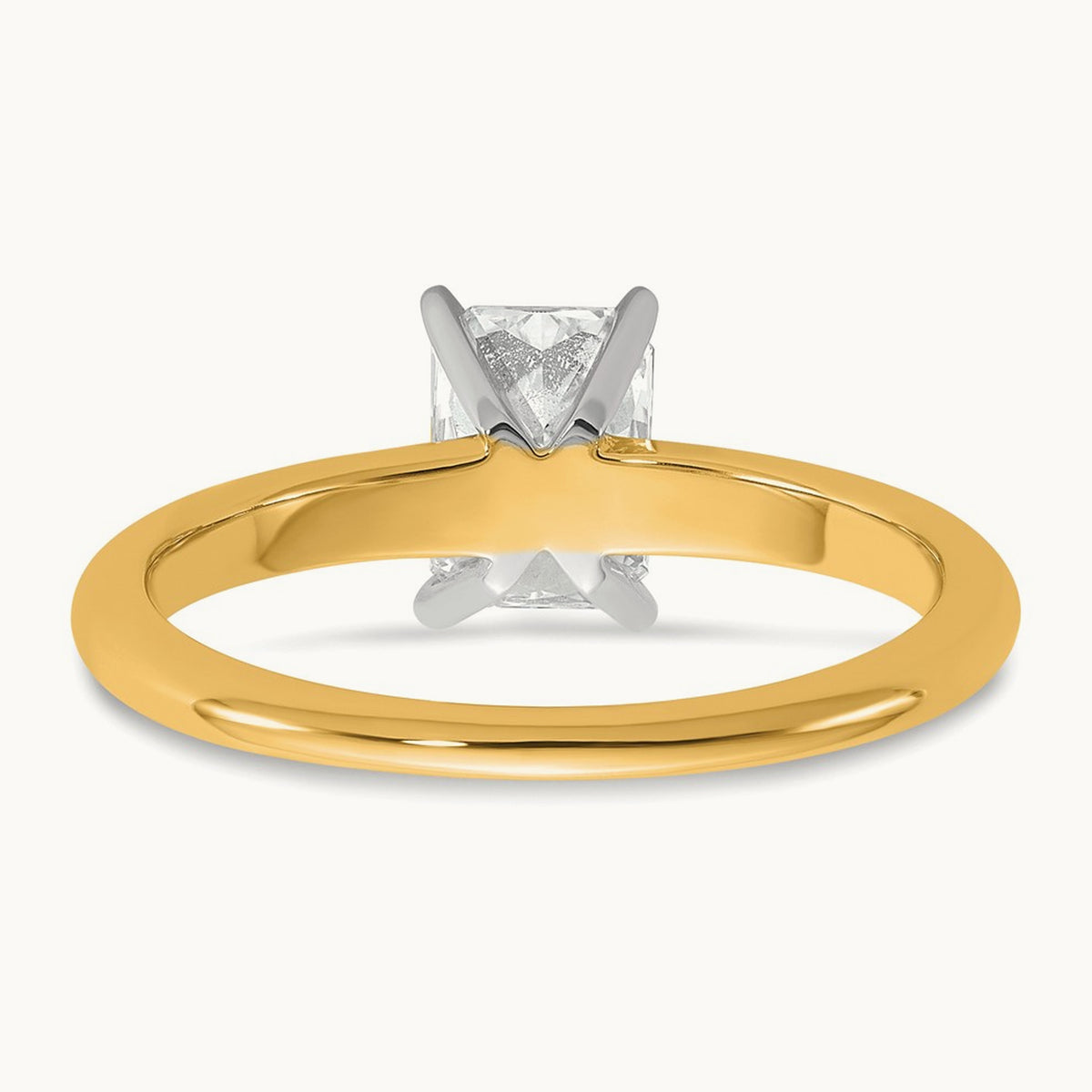 Radiant Solitaire Engagement Ring, 0.50-5.00 ct tw Lab-Grown Diamond — 1 ct, 14K Two-Tone