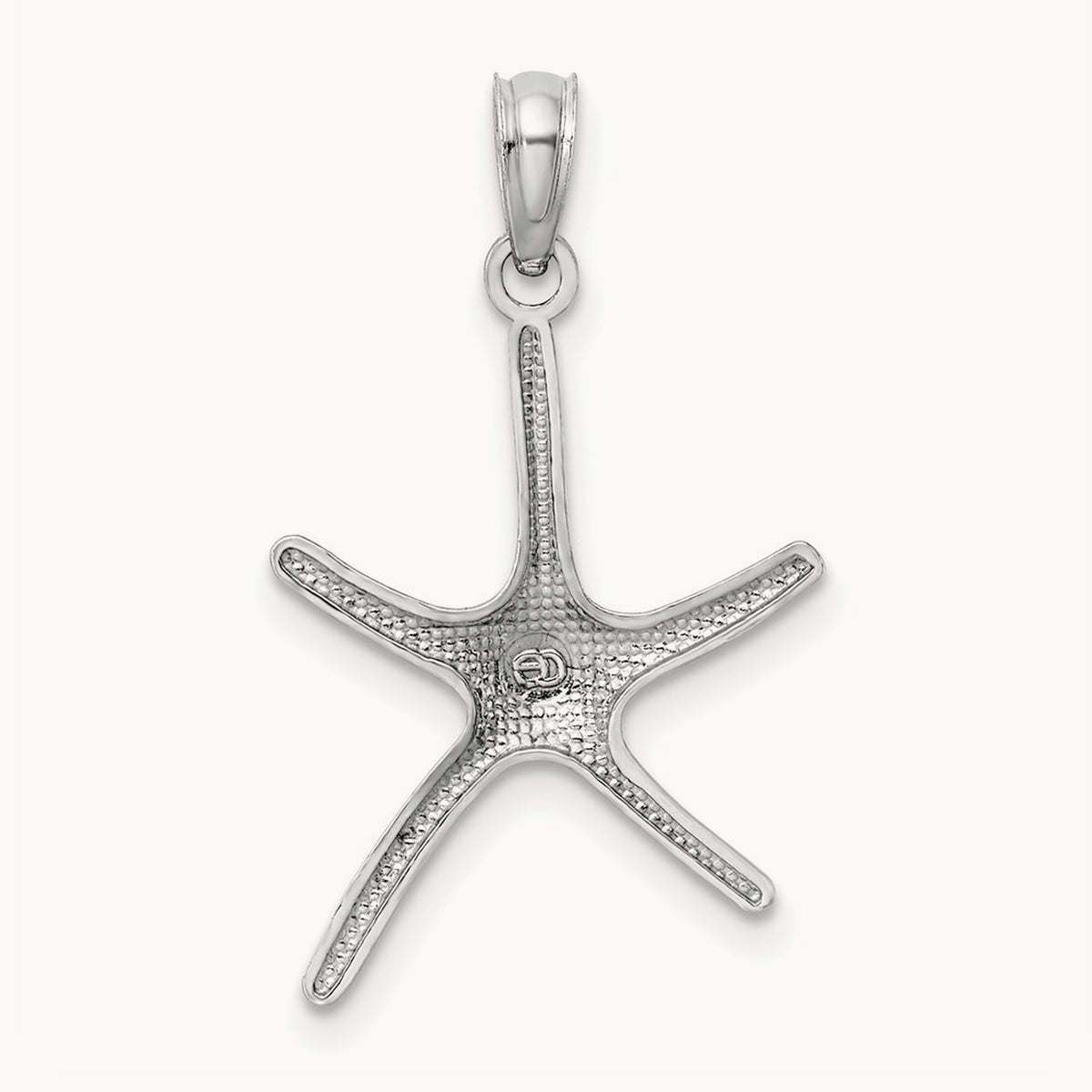 Dancing Starfish Charm — 14K White Gold