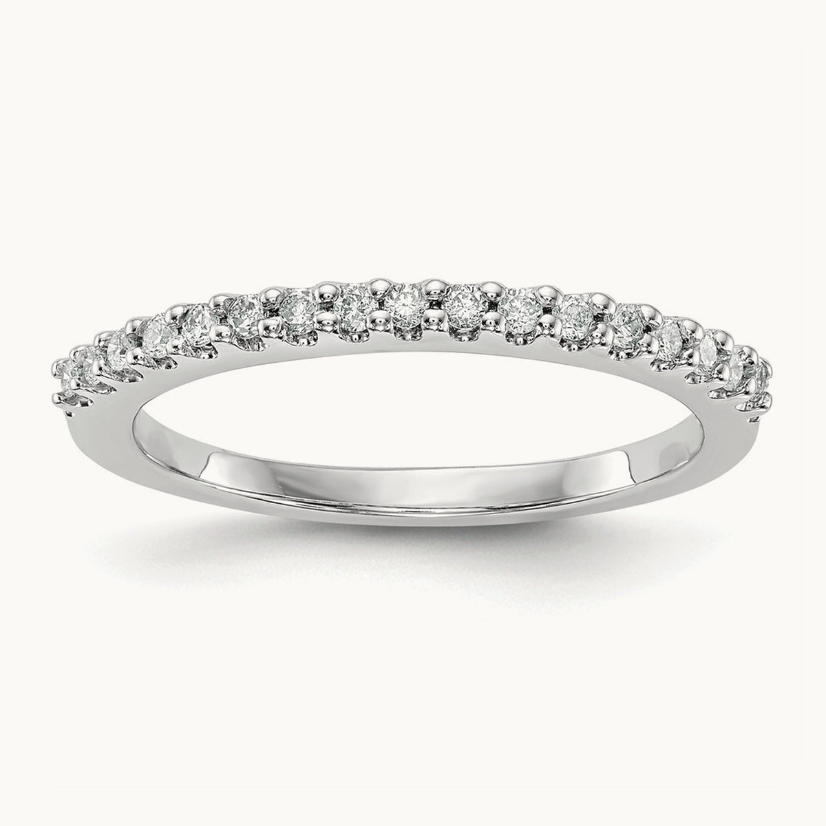 Diamond Wedding Band, 14K White Gold