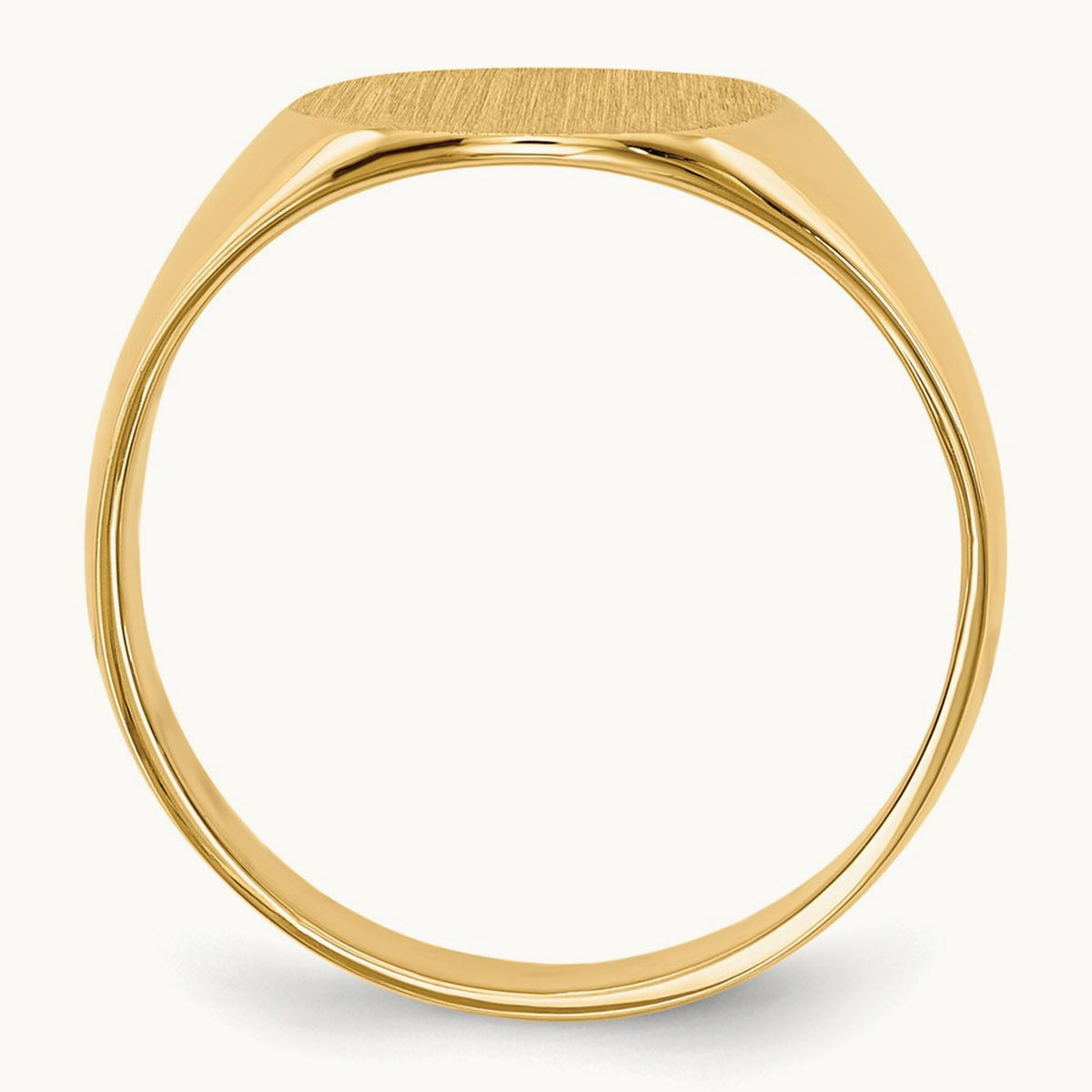 10.0x11. Closed Back Signet Ring, 5mm, 14K