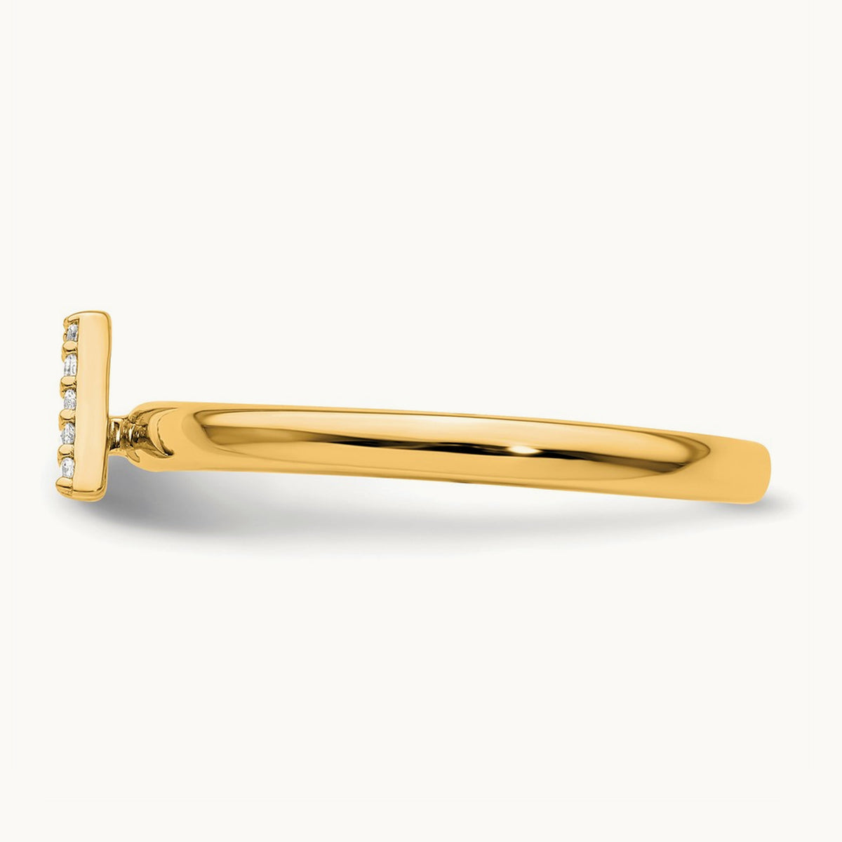 Stackable Diamond Ring — 14K Yellow Gold, A