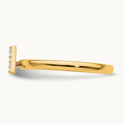 Stackable Diamond Ring — 14K Yellow Gold, A