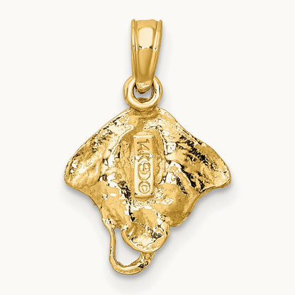 Stingray Charm, 14K