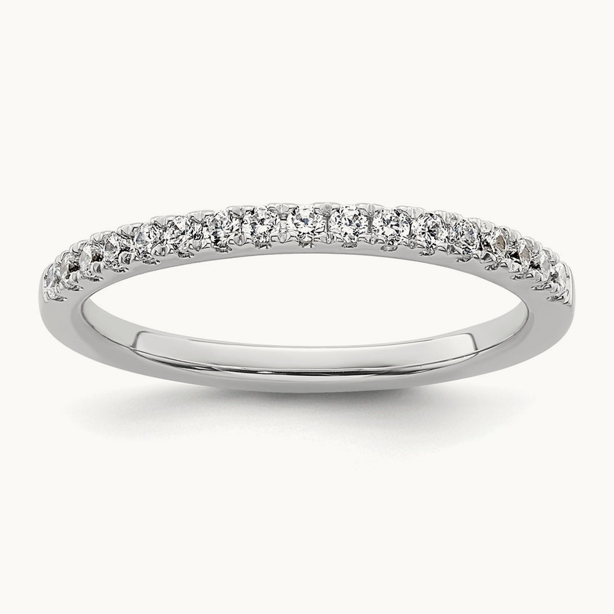 Diamond Wedding Band, 14K White Gold