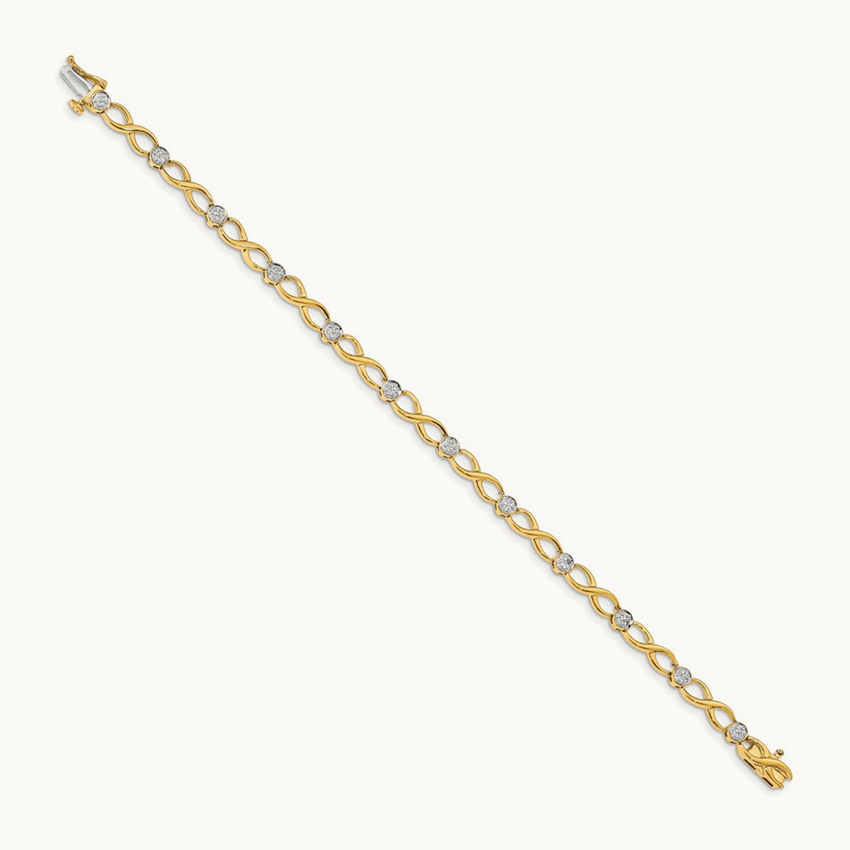Diamond Infinity Bracelet, 14K