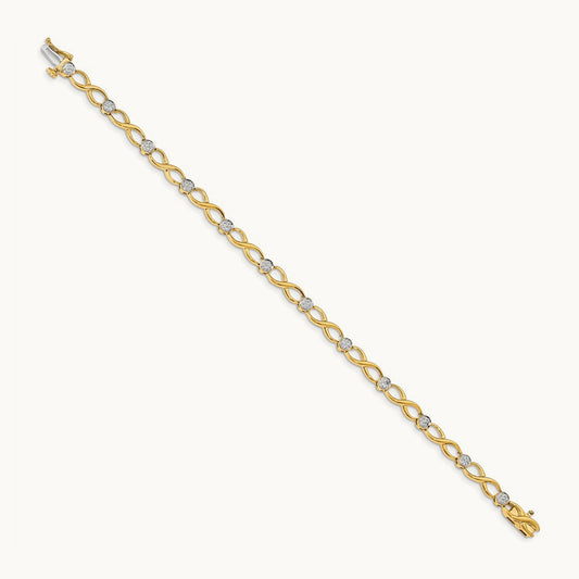 Diamond Infinity Bracelet, 14K