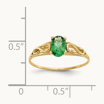 Madi K Synthetic Emerald Ring, 14K