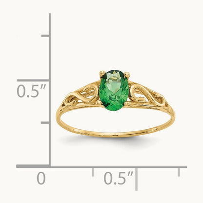Madi K Synthetic Emerald Ring, 14K