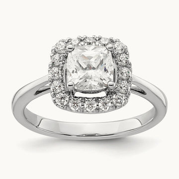 April Birthstone White Sapphire Ring, 0.25 ct tw Lab-Grown Diamond
