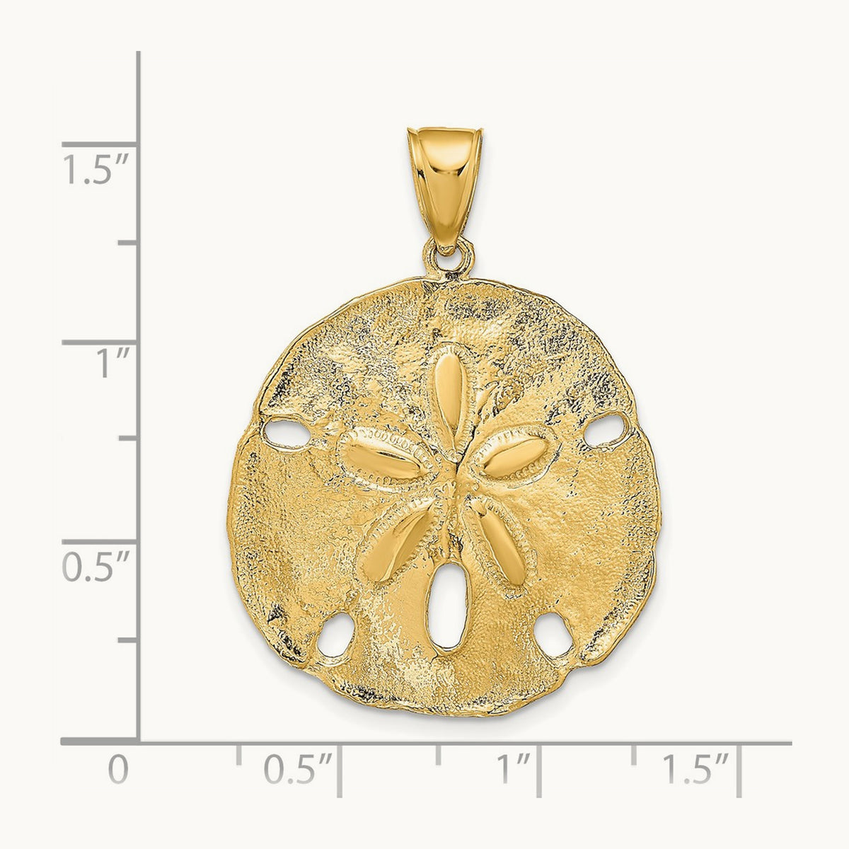 Sand Dollar Pendant, 14K