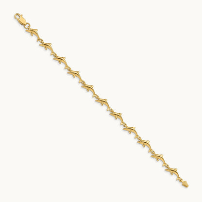 Dolphin Bracelet, 14K
