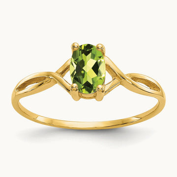 Peridot Birthstone Ring, 14K