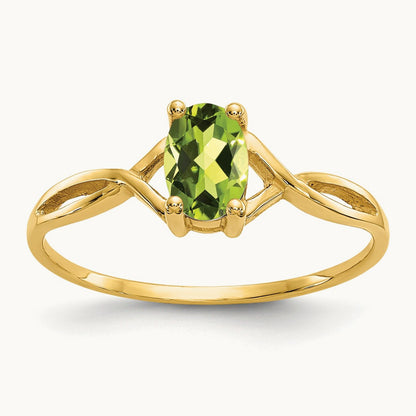 Peridot Birthstone Ring, 14K