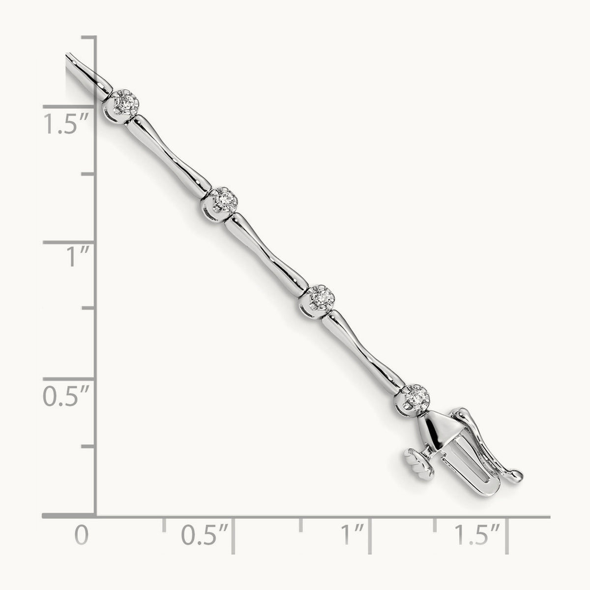 Diamond Bracelet, 14K White Gold