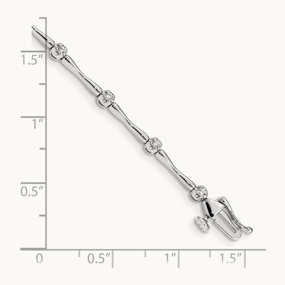 Diamond Bracelet, 14K White Gold