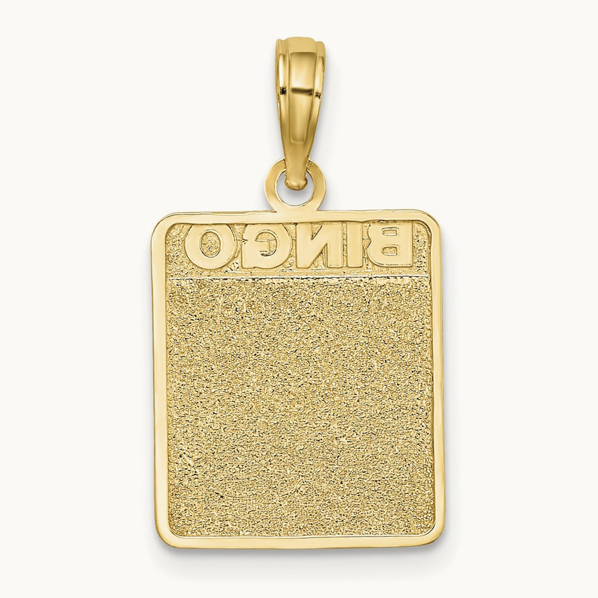 w/ Enamel Bingo Card Charm, 14K
