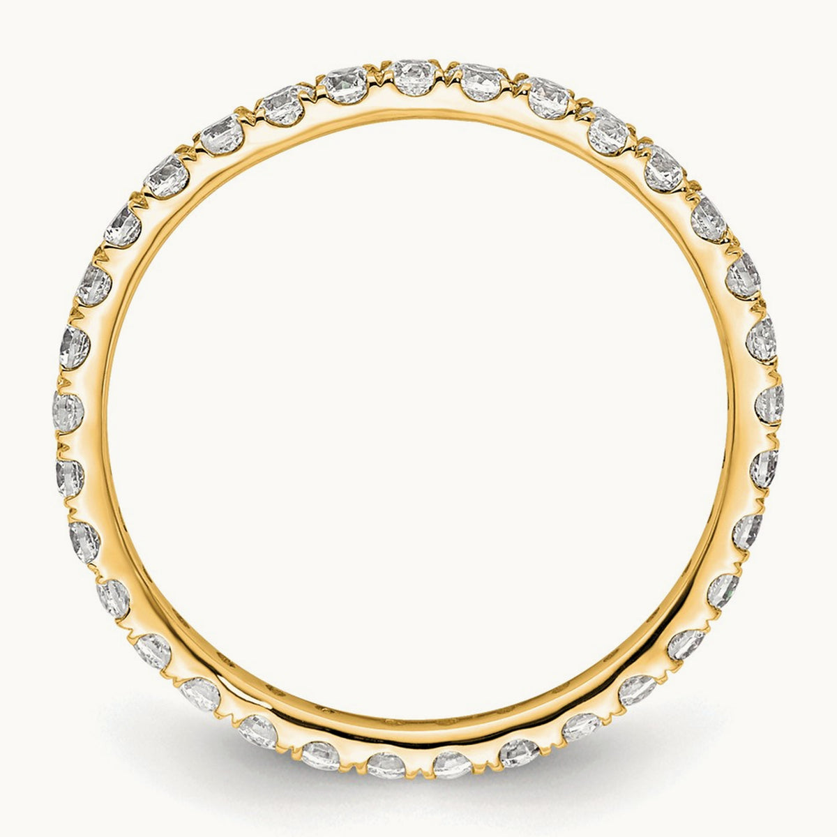 Polished U Shared Prong 1/2ct Diamond Eternity Band