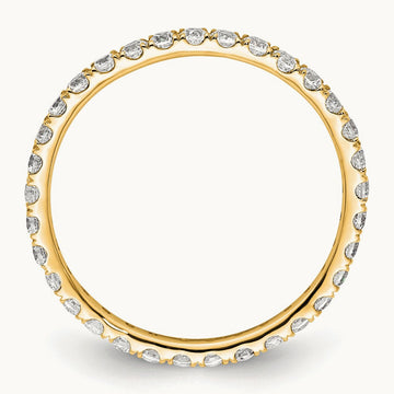 Polished U Shared Prong 1/2ct Diamond Eternity Band
