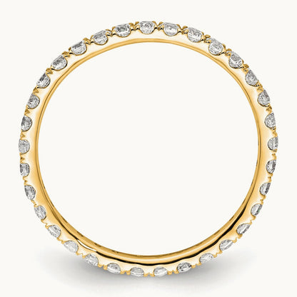Polished U Shared Prong 1/2ct Diamond Eternity Band