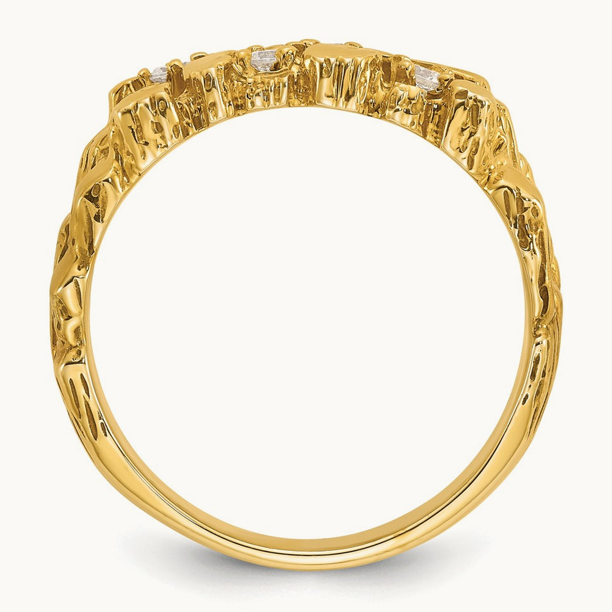 Natural Diamond Nugget Ring — 1/3 ct