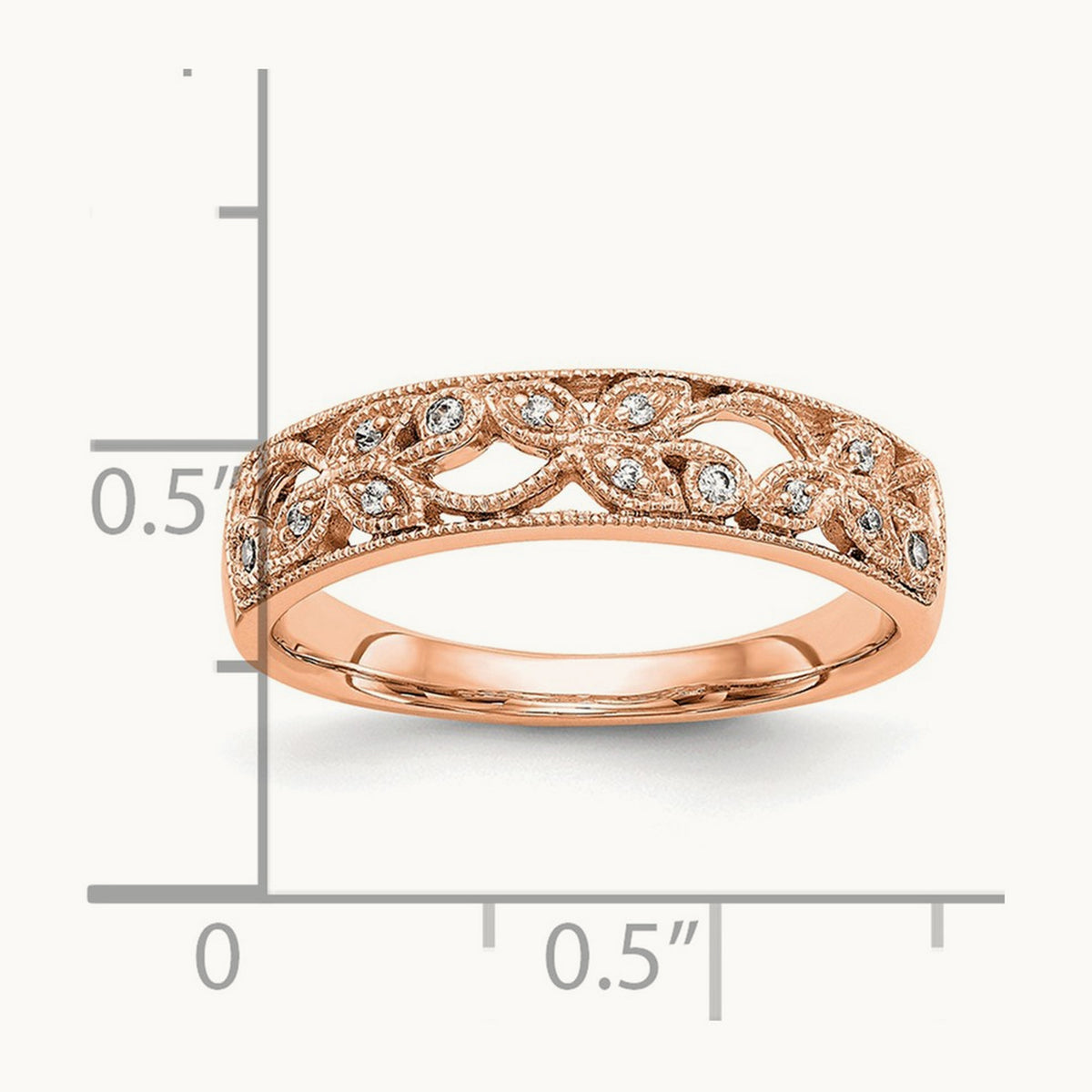 Diamond Band — 14K Rose Gold, 7