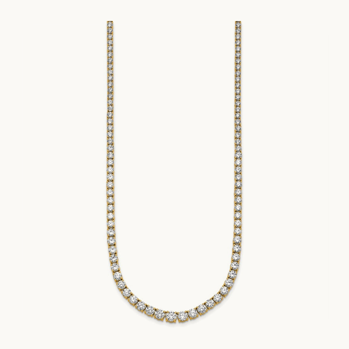 Graduated Tennis Necklace, 14.50 ct tw Lab-Grown Diamond