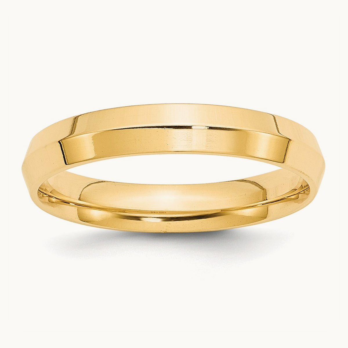 Knife Edge Comfort Fit Band — 14K Yellow Gold, 4mm