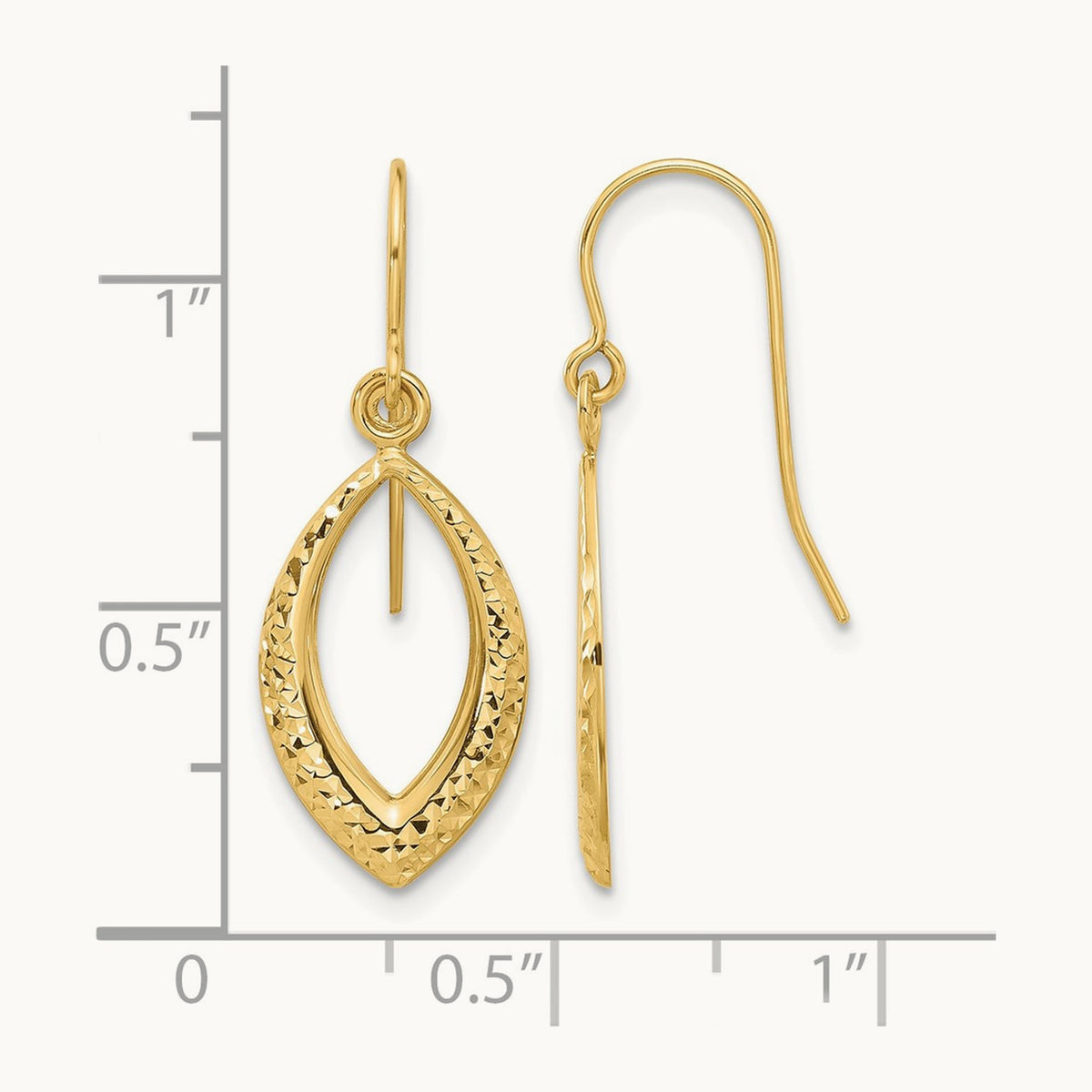 Diamond Cut Dangle Earrings — photo set