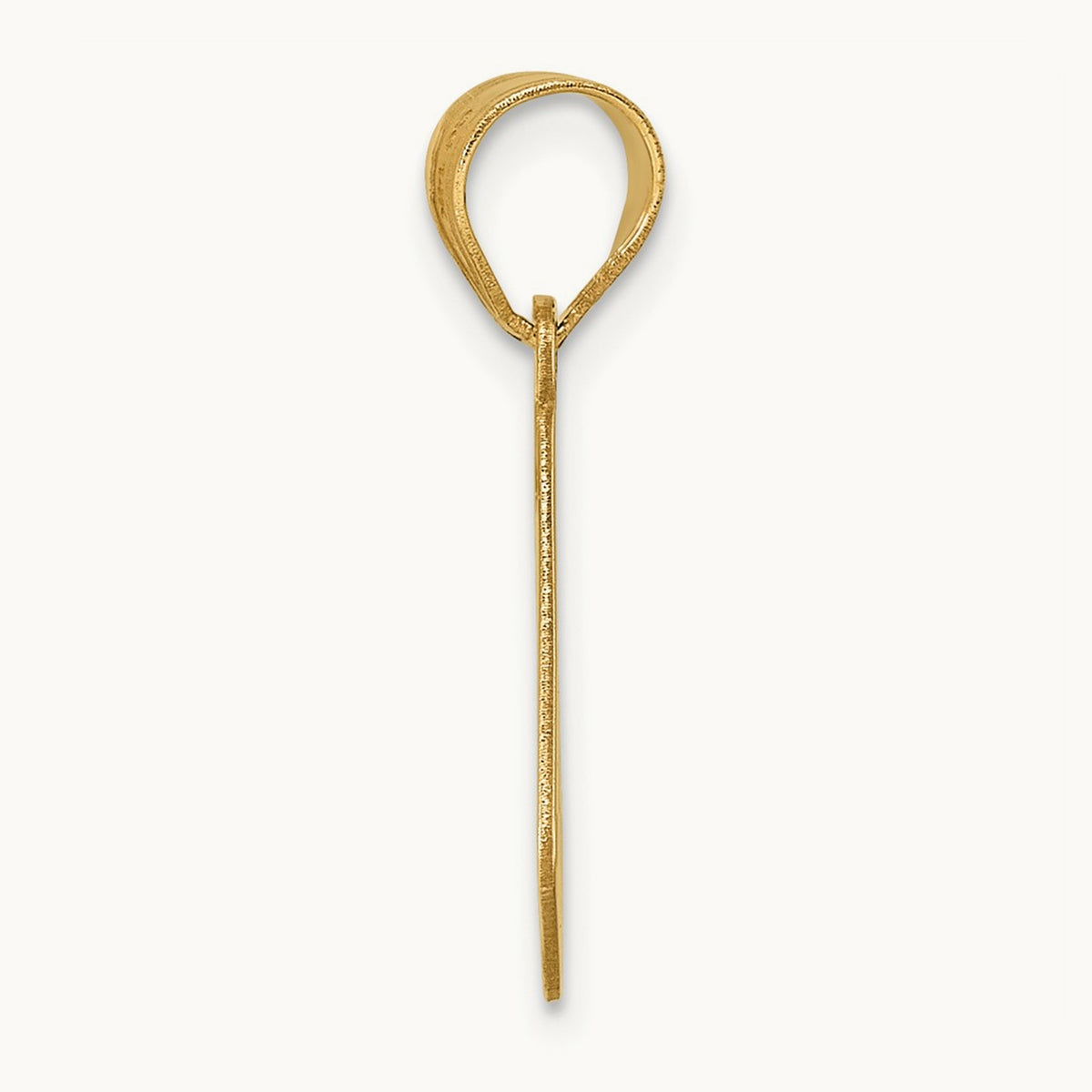 Polished Bubble Initial Pendant