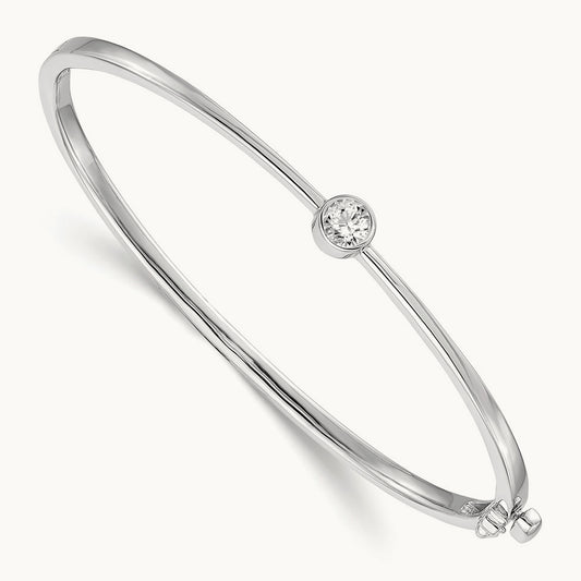 Bezel Bangle Bracelet, 0.25 ct tw Lab-Grown Diamond