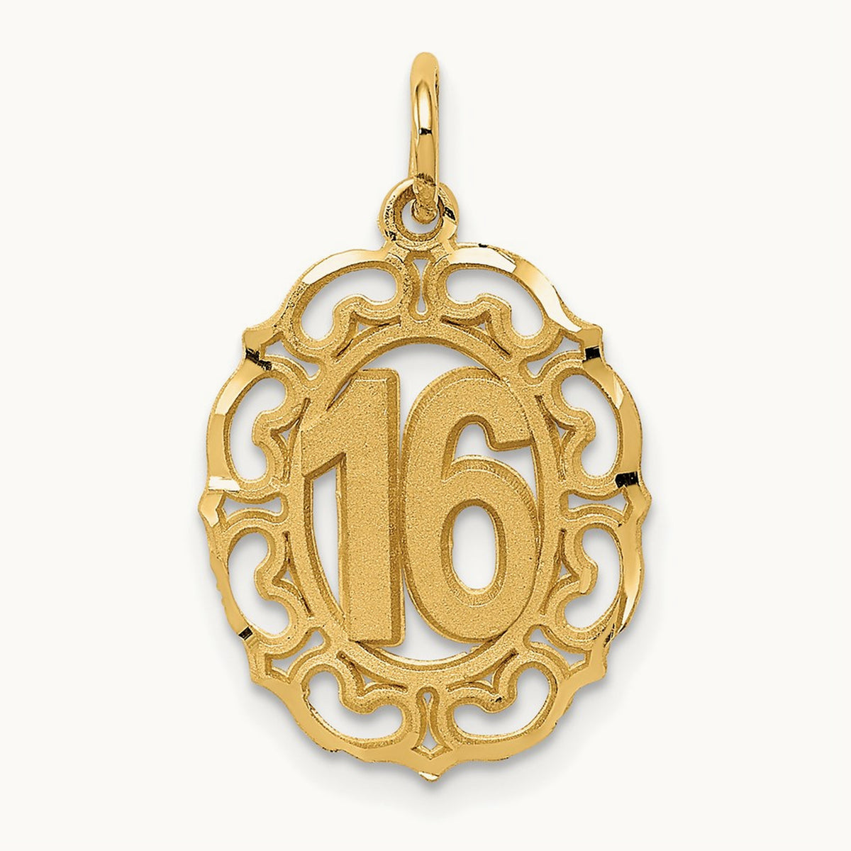 #16 in Oval Circle Pendant, 14K
