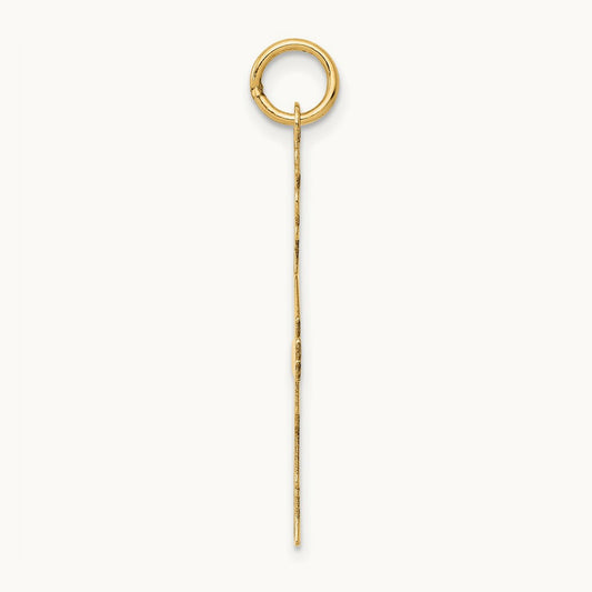 Plain Polished Large Boy Charm, 14K