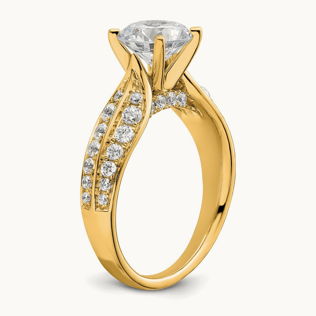 Round Engagement Ring, 1.50-2.00 ct tw Lab-Grown Diamond